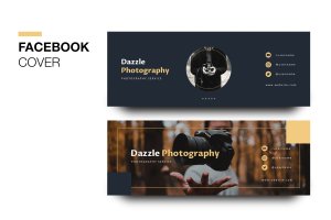 摄影品牌推广Facebook主页封面设计模板 Dazzle Photography Facebook Cover