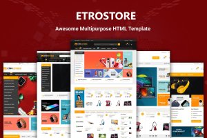 Bootstrap架构响应式多用途网上商城HTML5模板 EtroStore – Responsive Multi-Purpose HTML Template