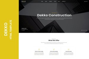 建筑公司企业网站建设HTML5模板 Dekko – Construction HTML5 Template
