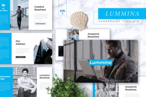 高端企业介绍PPT幻灯片设计模板下载 LUMMINA – Business Powerpoint Template