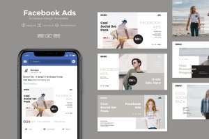 Facebook社交自媒体营销推广广告设计模板v8 SRTP – Facebook Ads. v8