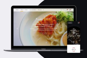 美食餐厅网站着陆页设计模板v1  Food Restaurant Landing Page