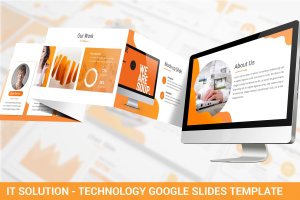 IT解决方案展示技术演讲Google幻灯片模板 IT Solution – Technology Google Slides Template