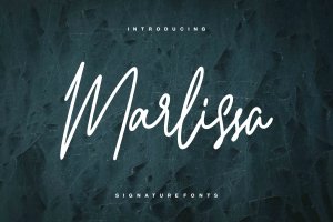 优雅流畅英文钢笔签名字体下载 Marlissa – Signature Font