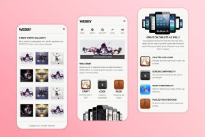 简单创意移动手机网站H5网站模板 Webby | Simple & Creative Mobile Template