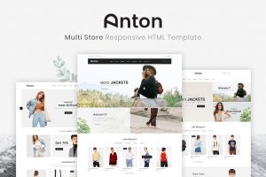 响应式时尚服饰网上商城HTML模板素材 Anton | Multi Store Responsive HTML Template