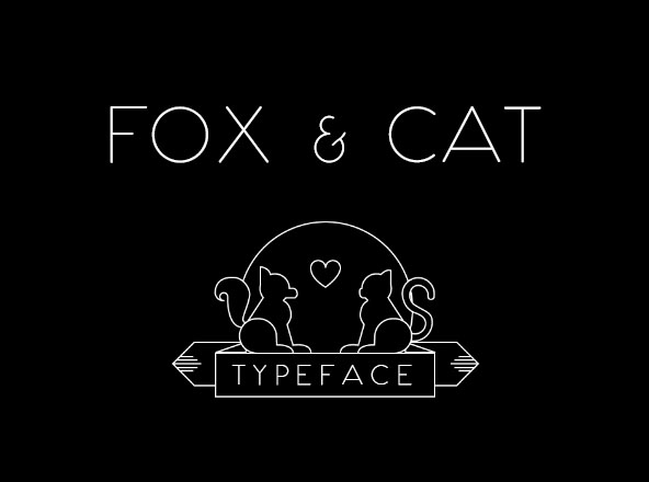 英文无衬线细线字体 Fox & Cat Typeface