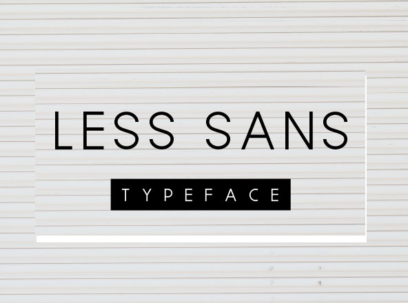 简约美英文无衬线设计字体 Less Sans Minimal Typeface