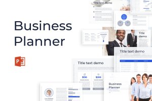 创业融资商业计划书PPT幻灯片模板 Business Planner PowerPoint Template