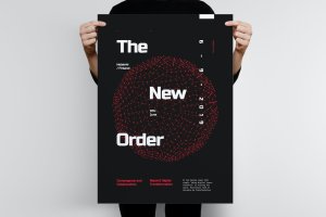 A3大尺寸海报设计预览模板 Disrupt 1 Poster Template