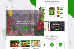 有机食品网站EDM推广邮件设计模板 Organic Food – Email Newsletter