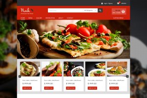 外卖餐厅美食网站设计PSD模板v1 Food Order Website Design Exploration