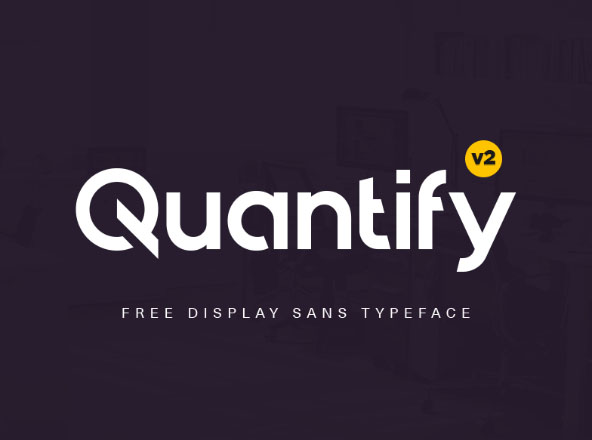 Logo&海报排版设计英文无衬线字体 Quantify Font