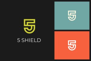 盾牌安全主题Logo设计模板 5 Shield S Letter Logo