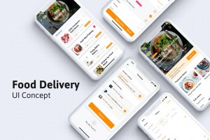 餐厅订餐和美食主题移动应用UI套件SKETCH素材 Restaurant and Food Mobile UI kit for Sketch