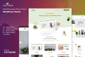 园艺盆栽销售平台WordPress电商主题模板 Lustria – MultiPurpose Plant Store WordPress Theme