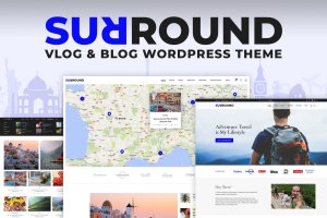 旅游vlog日志WordPress博客主题 Surround Vlog & Blog WordPress Theme
