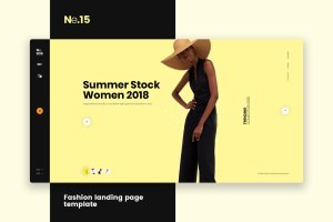 奢侈时尚品牌官网着陆页设计模板素材 Ne15 – Fashion landing page template