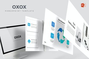 白色极简页面设计Powerpoint模板合集 Oxox – Powerpoint Template