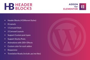 WordPress插件-网站Header模块设计利器 Header Blocks for Elementor – WordPress Plugin
