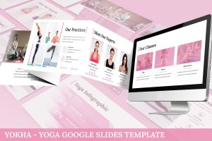 瑜伽培训课程/瑜伽培训机构简介谷歌幻灯片设计模板 Yokha – Yoga Google Slides Template
