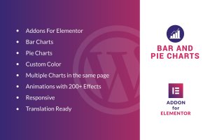 条形图和饼图数据统计WordPress前端图表插件 Bar and Pie Charts for Elementor WordPress Plugin