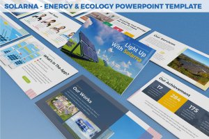 生态能源/环境主题PPT模板 Solarna – Energy & Ecology Powerpoint Template