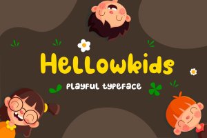 有趣的英文无衬线可爱字体下载 Hellowkids – Fun Children Typeface