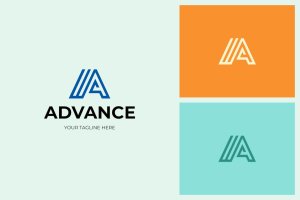 字母A-创意Logo商标设计模板 Advance A Letter Logo
