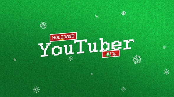 YouTube娱乐频道视频节目AE片头素材 YouTuber Kit | Holidays Edition