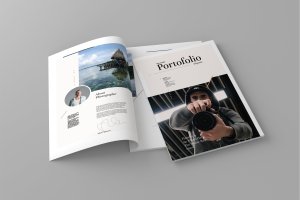 人物/旅游摄影作品集杂志设计INDD模板 Portofolio – Magazine Templates