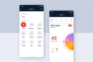 IoT物联网智能家居APP应用UI设计模板 Smart Home – IoT mobile mobile template