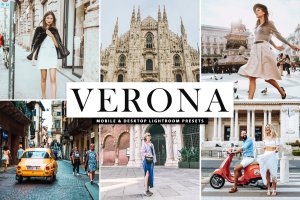 旅行街景拍摄后期处理暖色系调色LR预设 Verona Mobile & Desktop Lightroom Presets