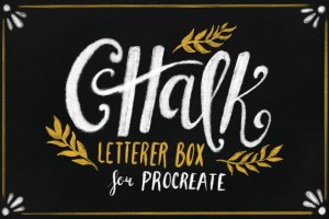 高品质字母/绘图粉笔画风格Procreate笔刷 Chalk Letterer Box for Procreate