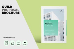 A4尺寸规格建筑公司适用的企业画册设计模板 Architecture A4 Proposal Brochure Template