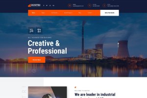 工厂/工业生产主题网站设计HTML模板 Dustri – Factory & Industrial HTML Template