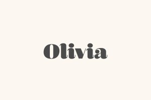 复古弯曲线条设计风格英文无衬线标题字体 Olivia – A Curvy Typeface