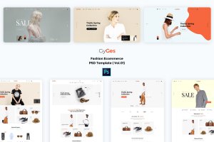 潮牌服饰电商网站设计PSD模板v1 Gyges-Fashion Ecommerce PSD Template ( Vol.01)