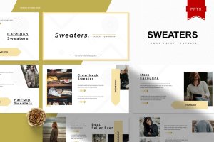 服装品牌新品上市方案PPT幻灯片模板 Sweaters | Powerpoint Template