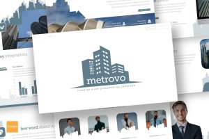 企业简介企业历史谷歌幻灯片设计模板 Metrovo – Google Slides Template