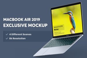 4K高清分辨率苹果超极本电脑MacBook Air样机 Macbook Air Mockup