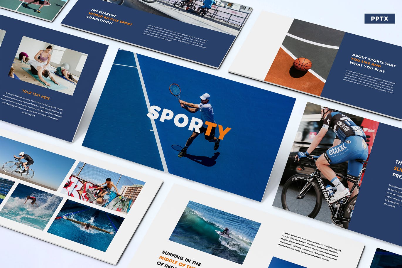 体育运动项目推广PPT幻灯片模板合集 Sporty – Powerpoint Template