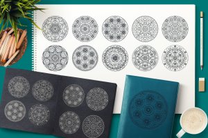 圆形曼陀罗花纹神圣几何图案矢量素材包 Sacred Geometric Mandalas Collection