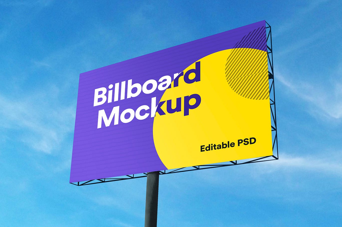 广告牌效果图样机模板 advertisement billboard mockup – 设计小咖