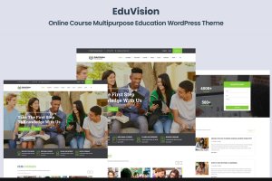 在线教育培训/在线课程网站WordPress主题模板 Eduvision – Online Course Education WordPress