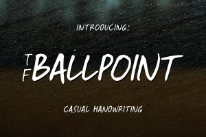 英文圆珠笔手写字体下载 TF-Ballpoint