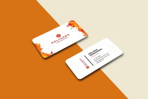 创意横版圆角企业名片设计模板 Business Card