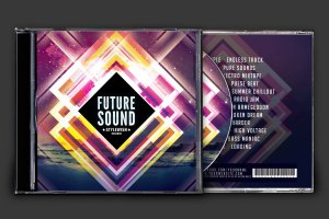 未来之音音乐CD封面设计模板 Future Sound CD Cover Artwork