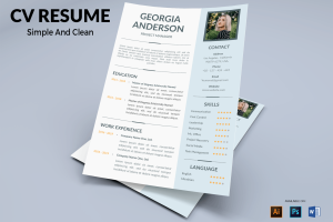 项目经理二合一专业简历设计模板 CV Resume Professional