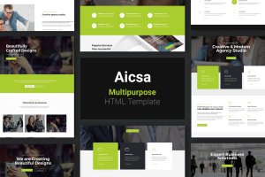 多用途响应式设计企业网站框架HTML模板 Aicsa – Multipurpose HTML Template